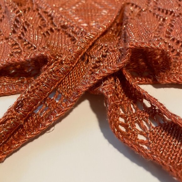 VINTAGE Worthington Shimmer Tie Front Cardigan - Picture 5 of 10